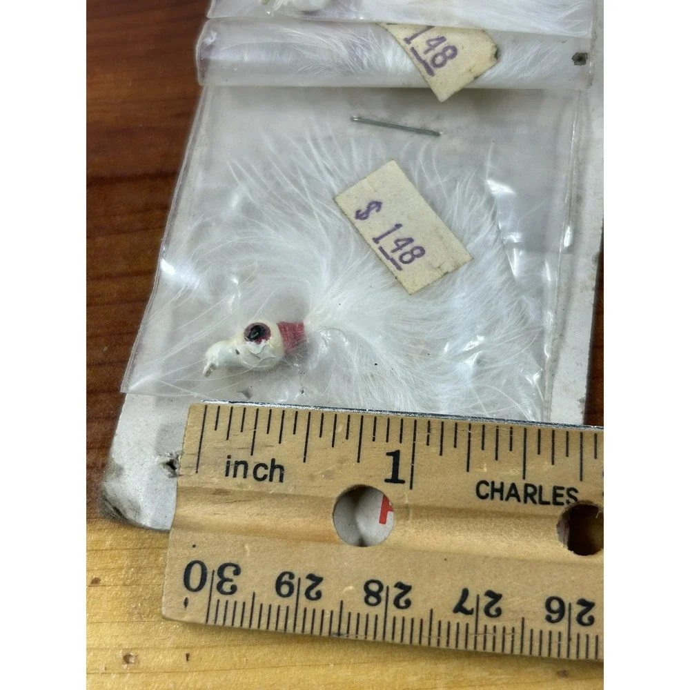 Vintage Sockeye Fishing Tackle‎ Crappie Bait Tackle Hooks Red White 6 pcs
